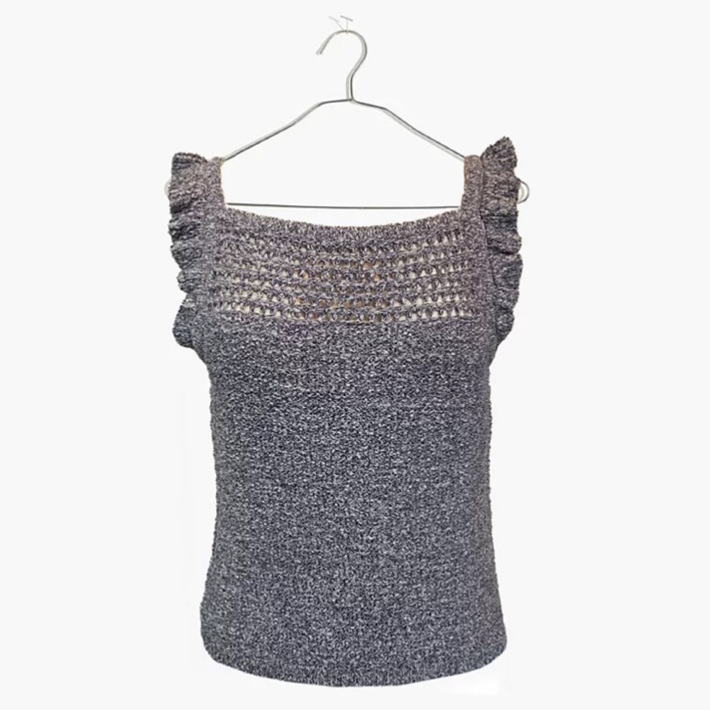 Madewell Ruffled Crochet Sweater Tank